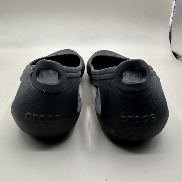 Crocs At Work Womens Kadee Black Slip Resistant Comfort Ballet Flat Size 6 - Picture 5 of 6